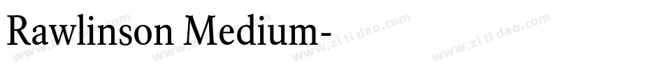 Rawlinson Medium字体转换